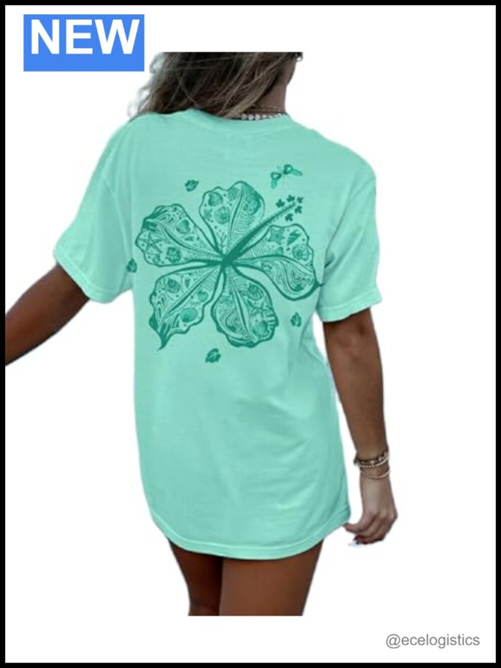 Oversized Graphic Tee Y2k Short Sleeve Floral Tshirt Top Summer Cute Preppy